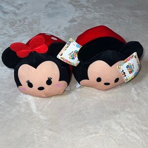 NWT Disney Tsum Tsum Mickey and Minnie Plush Duo - Red, Black, and Pink